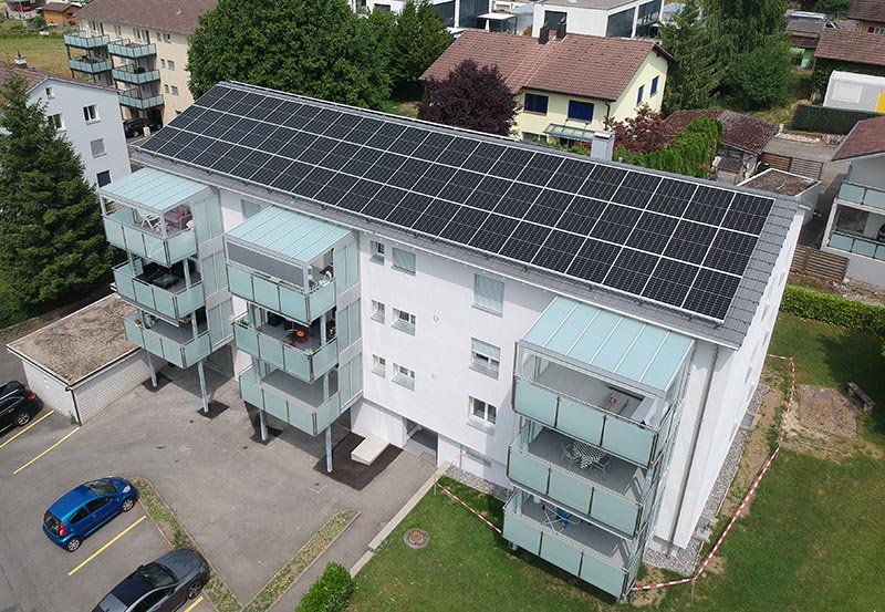 Menziken house with solar panels