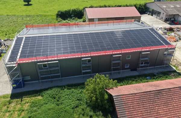 Solar panel on a warehouse in Missy, Vaud